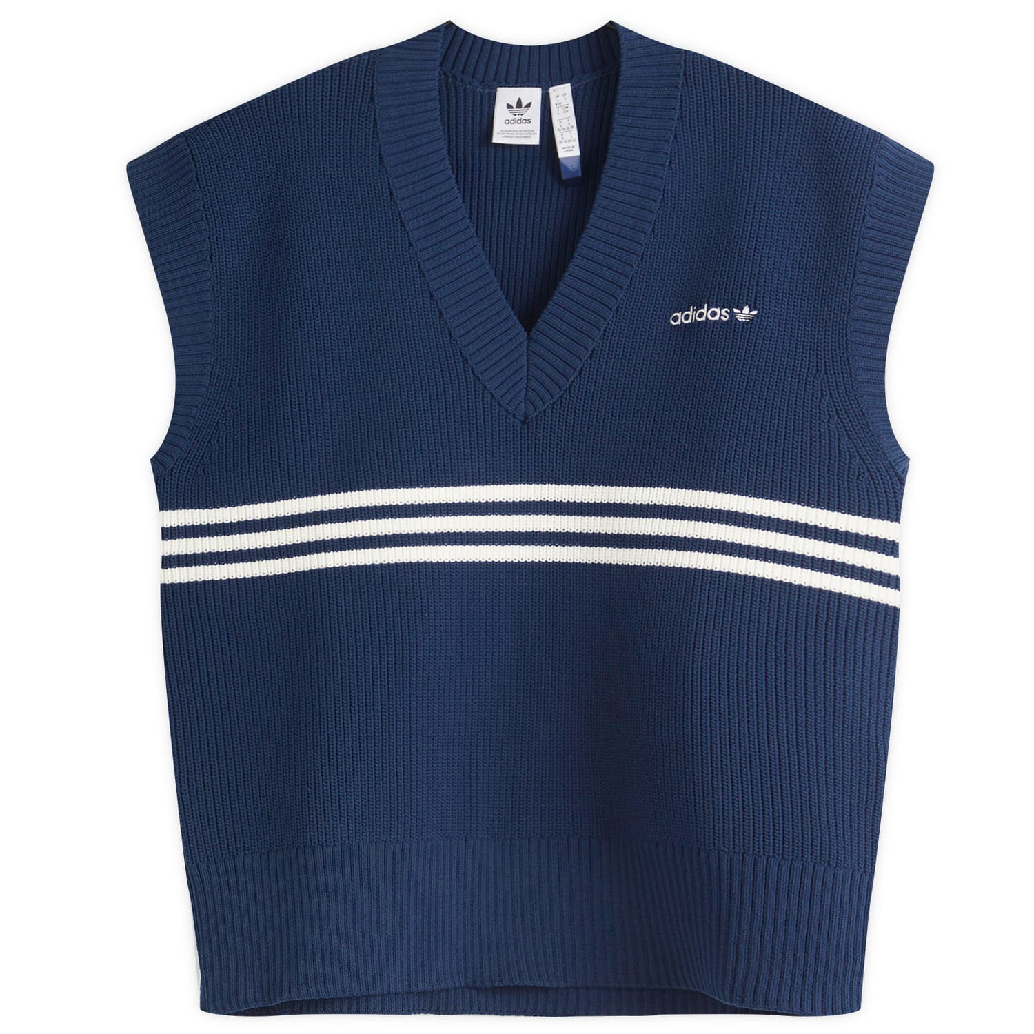 Пуловер adidas Originals Women's Knit Vest Тъмно синьо | JJ3485, 0