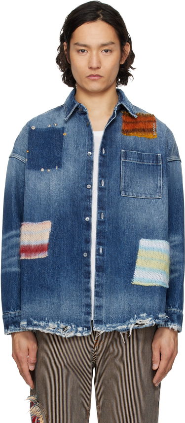 Риза Marni Marni Patched Denim Shirt Синьо | CUJU0061LX USCX01, 0