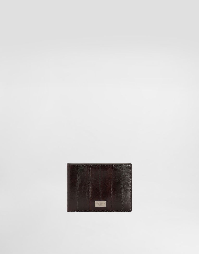 Портфейл Dolce & Gabbana Dolce & Gabbana Eel Leather Bi-Fold Wallet Кафяво | BP1321A8A5381300