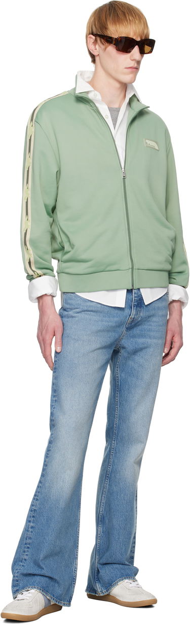 Яке MAISON KITSUNÉ Maison Kitsuné Flash Fox Zipped Track Jacket Зелено | OM02132KM0322, 4