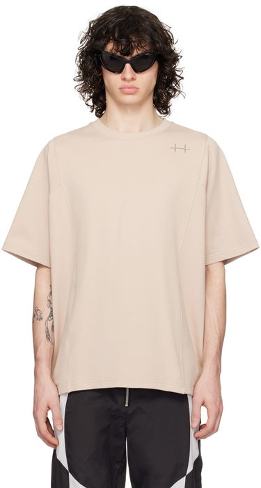 Тениска HELIOT EMIL Short Sleeve Plicate T-Shirt Бежово | SS24_M_09_105_ST18, 0