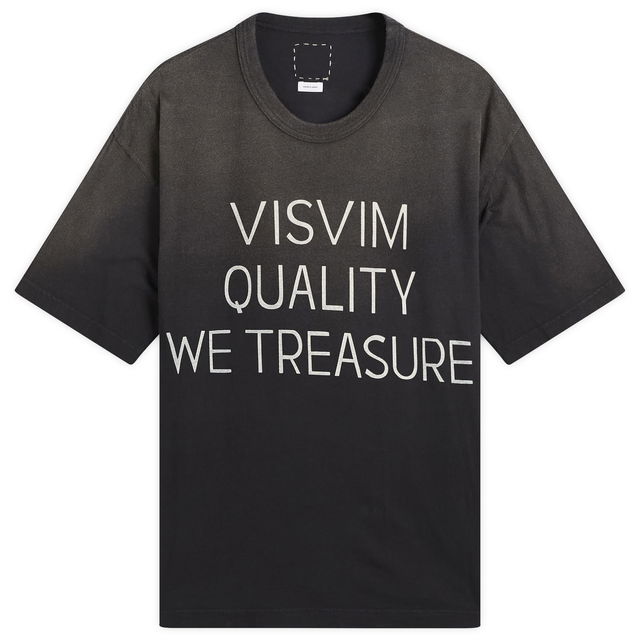 Jumbo Distressed 'Quality We Treasure' Print T-Shirt
