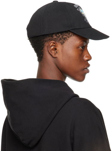 Шапка с козирка We11done Character Print Cap Черно | WD-AH0-24-402-U-BK, 2