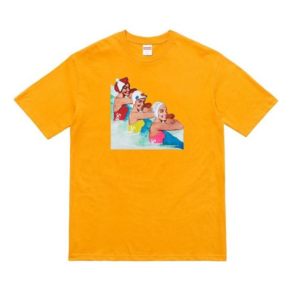 Тениска Supreme Swimmers Short Sleeve T-Shirt Жълто | SUP-SS18-498