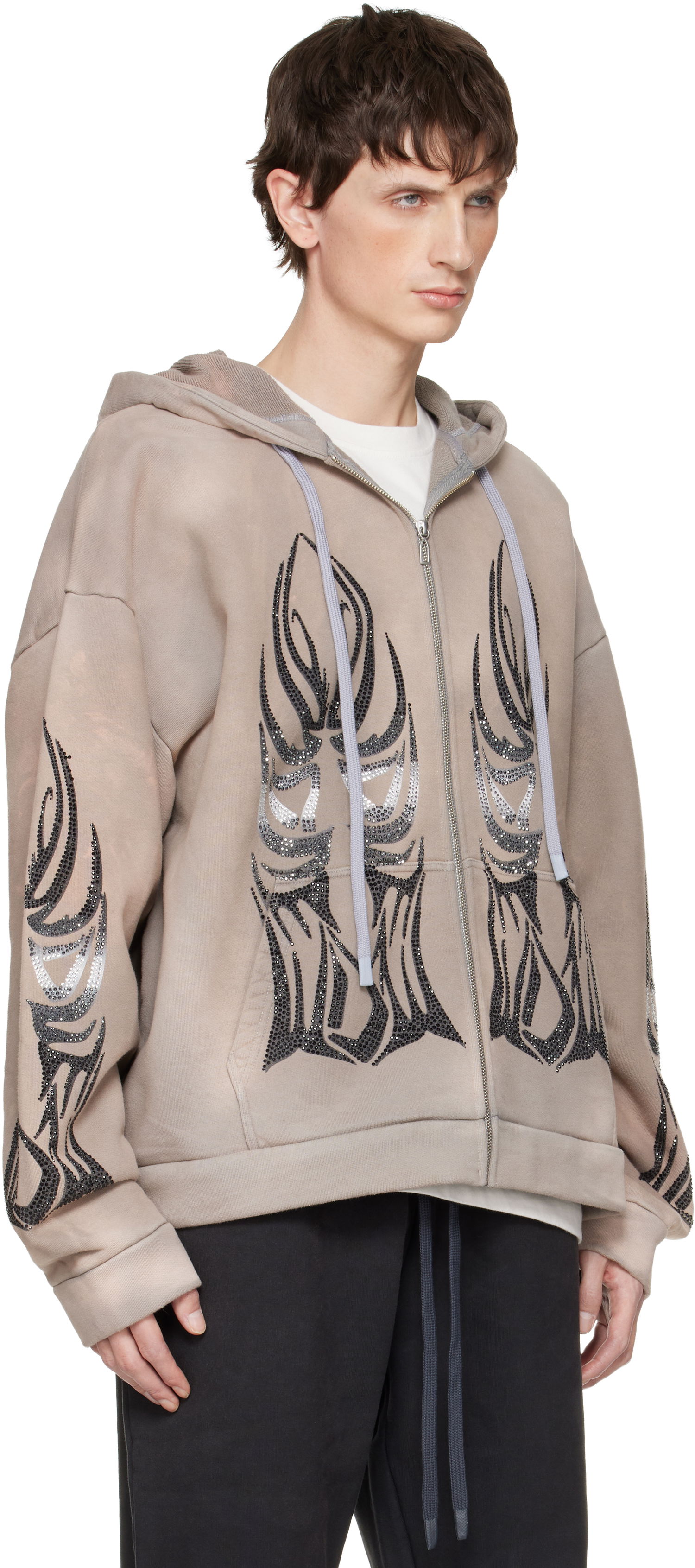 Суитчър Who Decides War Who Decides War Winged Zip Up Hoodie Бежово | 1110650021FW25, 1