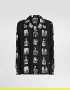 Silk Shirt with Liquor Print