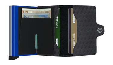 Портфейл Secrid Optical Patterned Wallet Черно | TOP-Titanium-Blue, 1