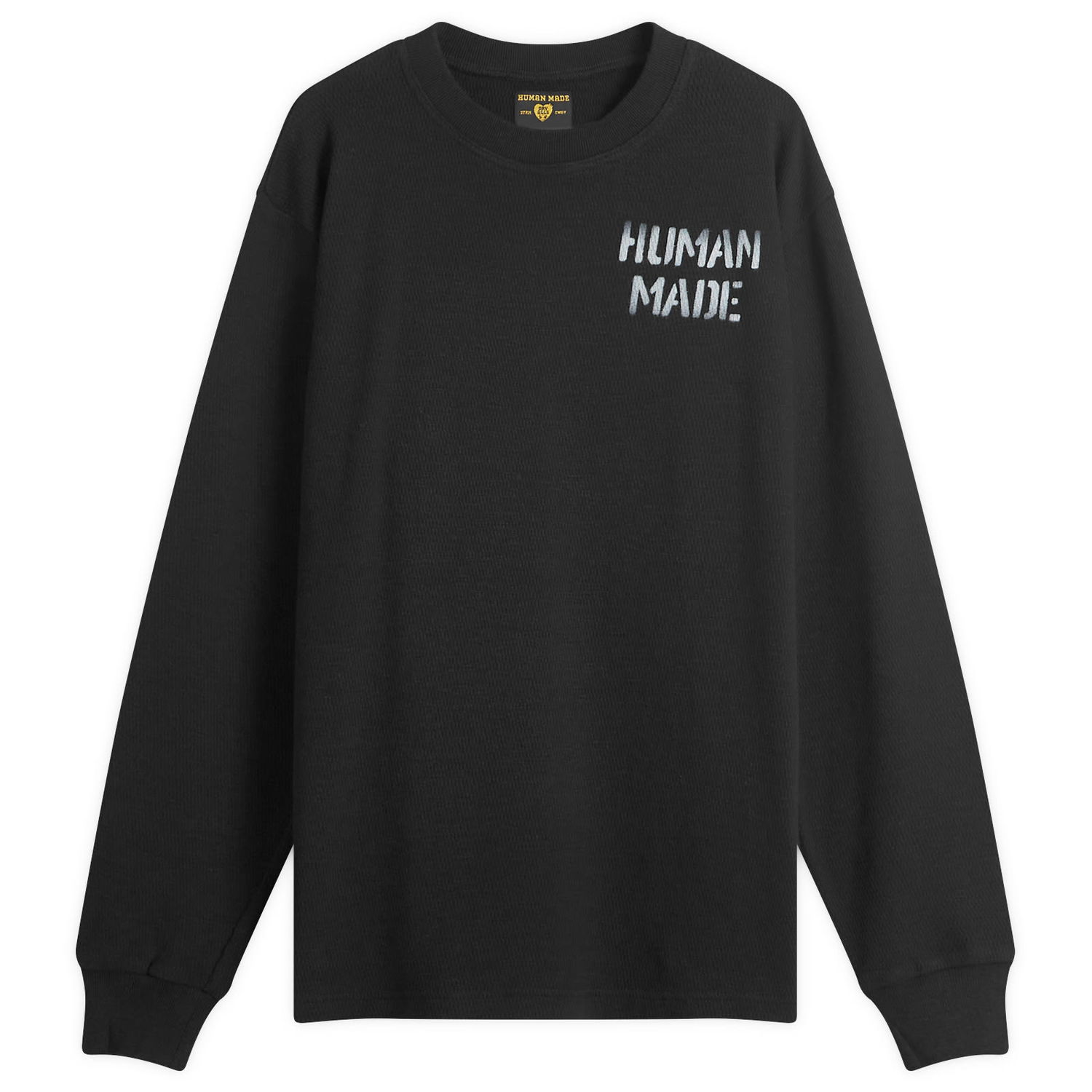 Пуловер Human Made Thermal Long Sleeve T-Shirt Черно | HM28CS006-BK, 1