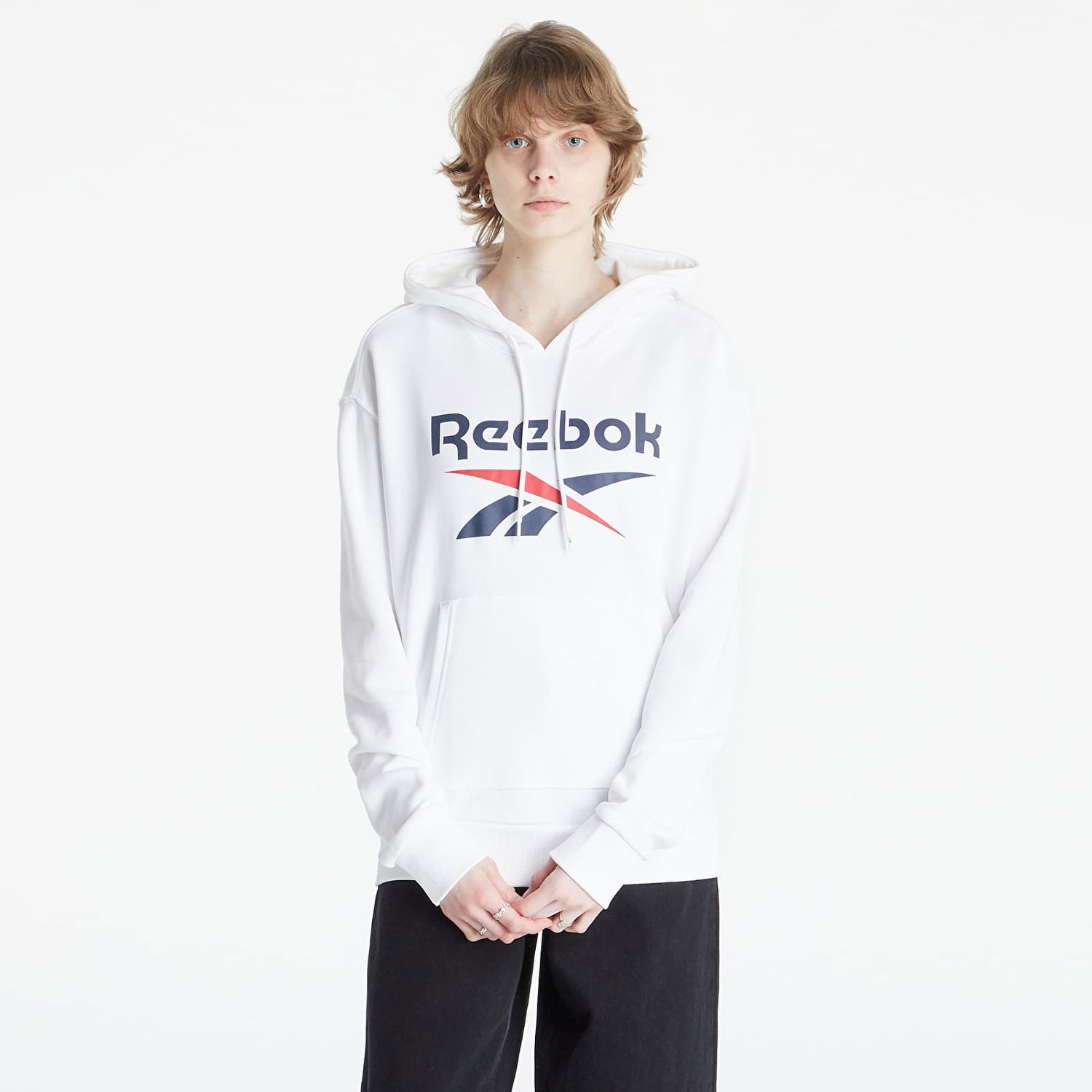 Суитчър Reebok Identity Logo French Terry Hoodie Бяло | GI6700, 0