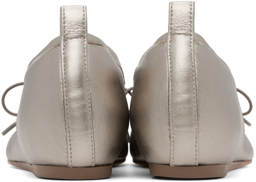 Pокля Simone Rocha Simone Rocha Classic Pleated Ballerina Flats Металик | RMP23 0797, 1