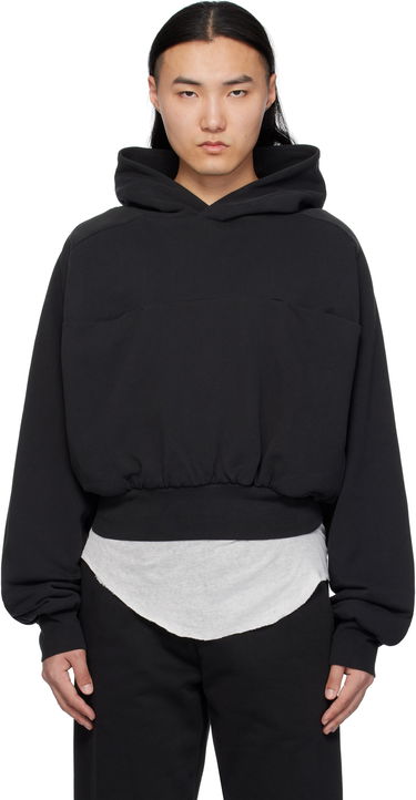 Суитчър Entire Studios Double Double Cropped Hoodie Черно | ES2367SO, 0