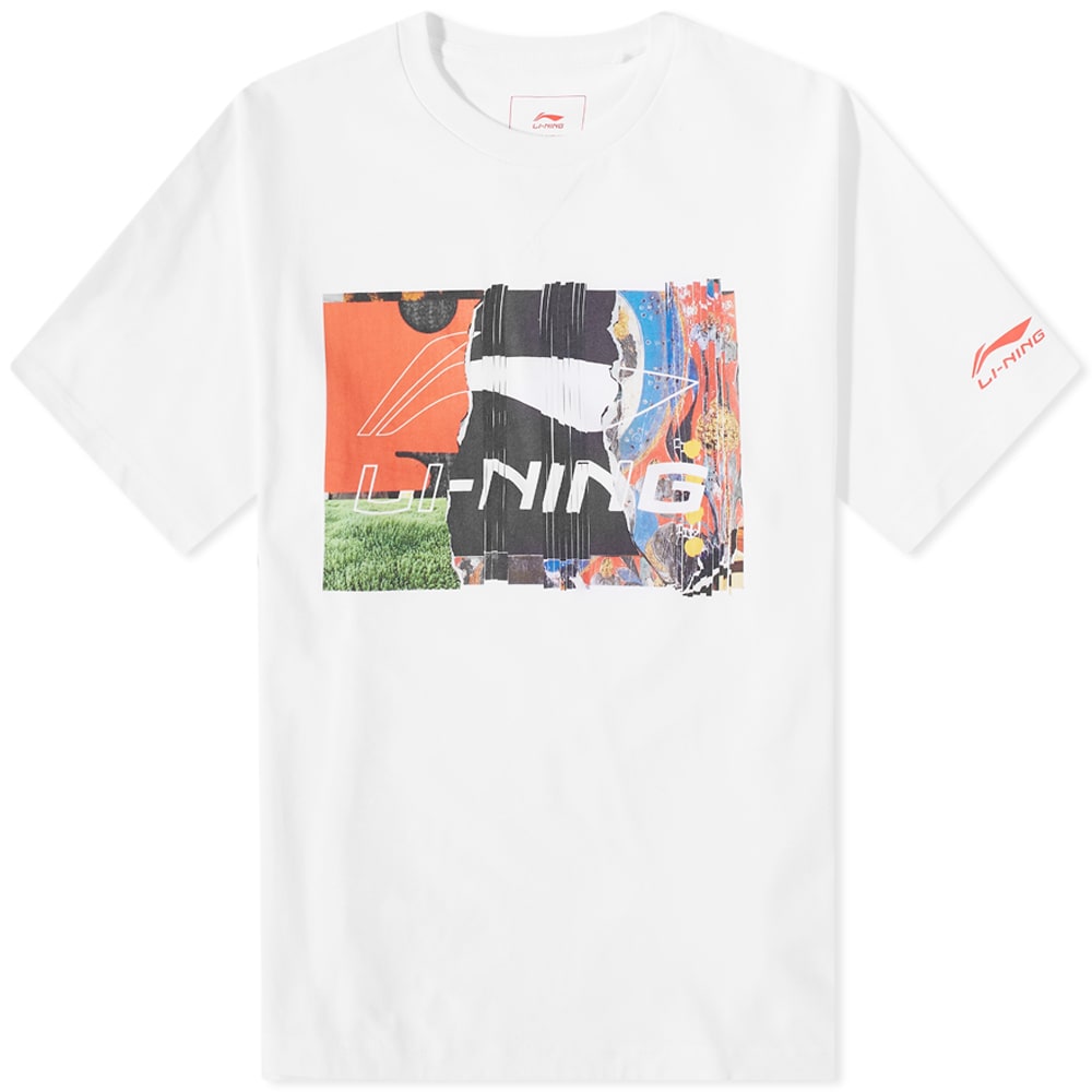 Тениска Li-Ning Box Logo Tee Бяло | AHSR915-1K, 0