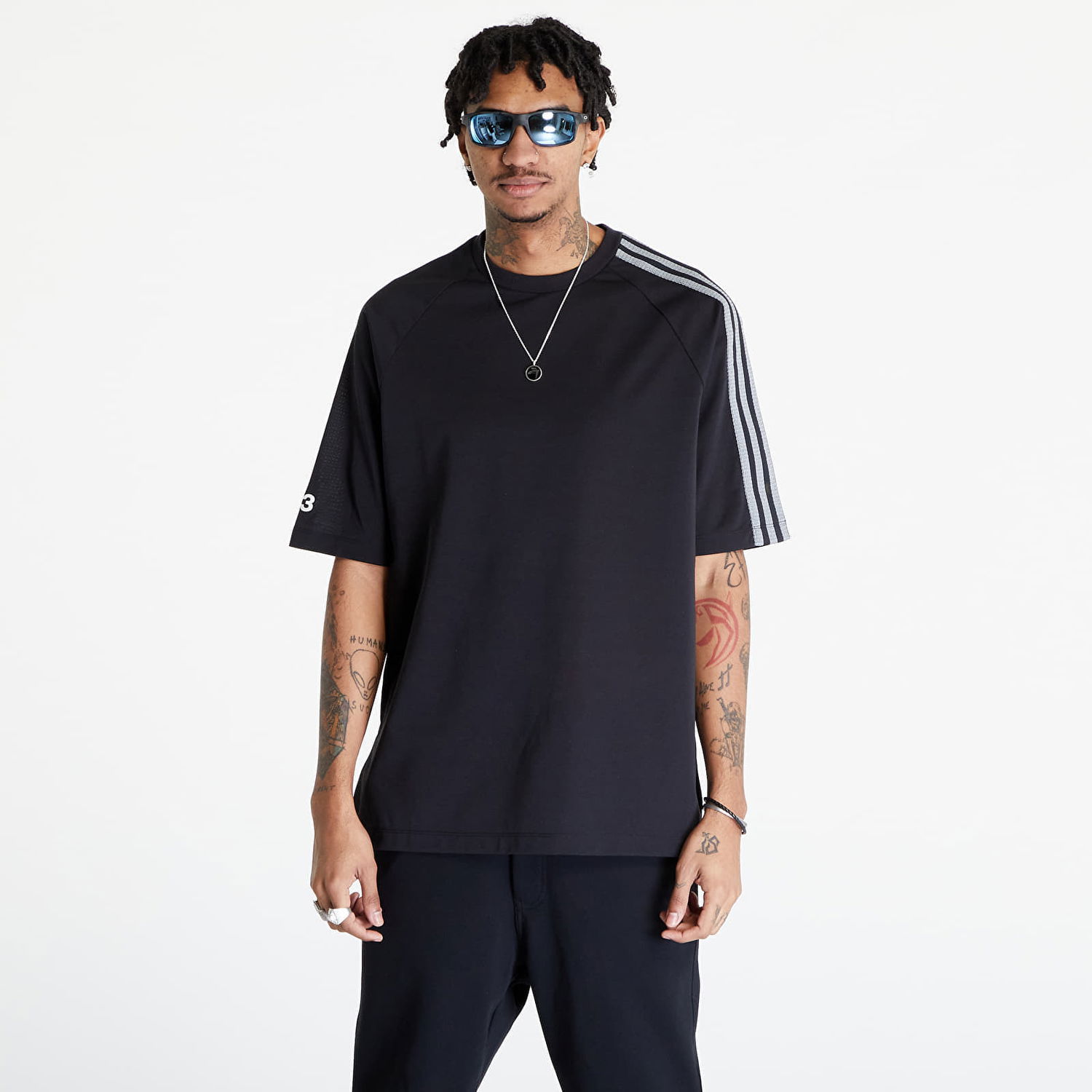 Тениска Y-3 3-Stripes Short Sleeve Tee UNISEX Black/ Off White Черно | IR6265, 0