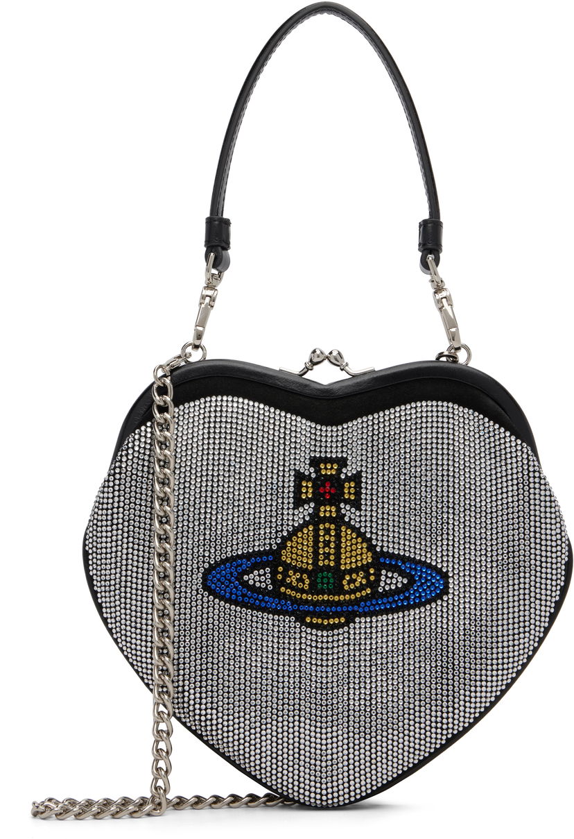 Дамска чанта Vivienne Westwood Belle Rhinestone Orb Logo Heart Frame Bag Многоцветен | 4B010013W-PT000Q-