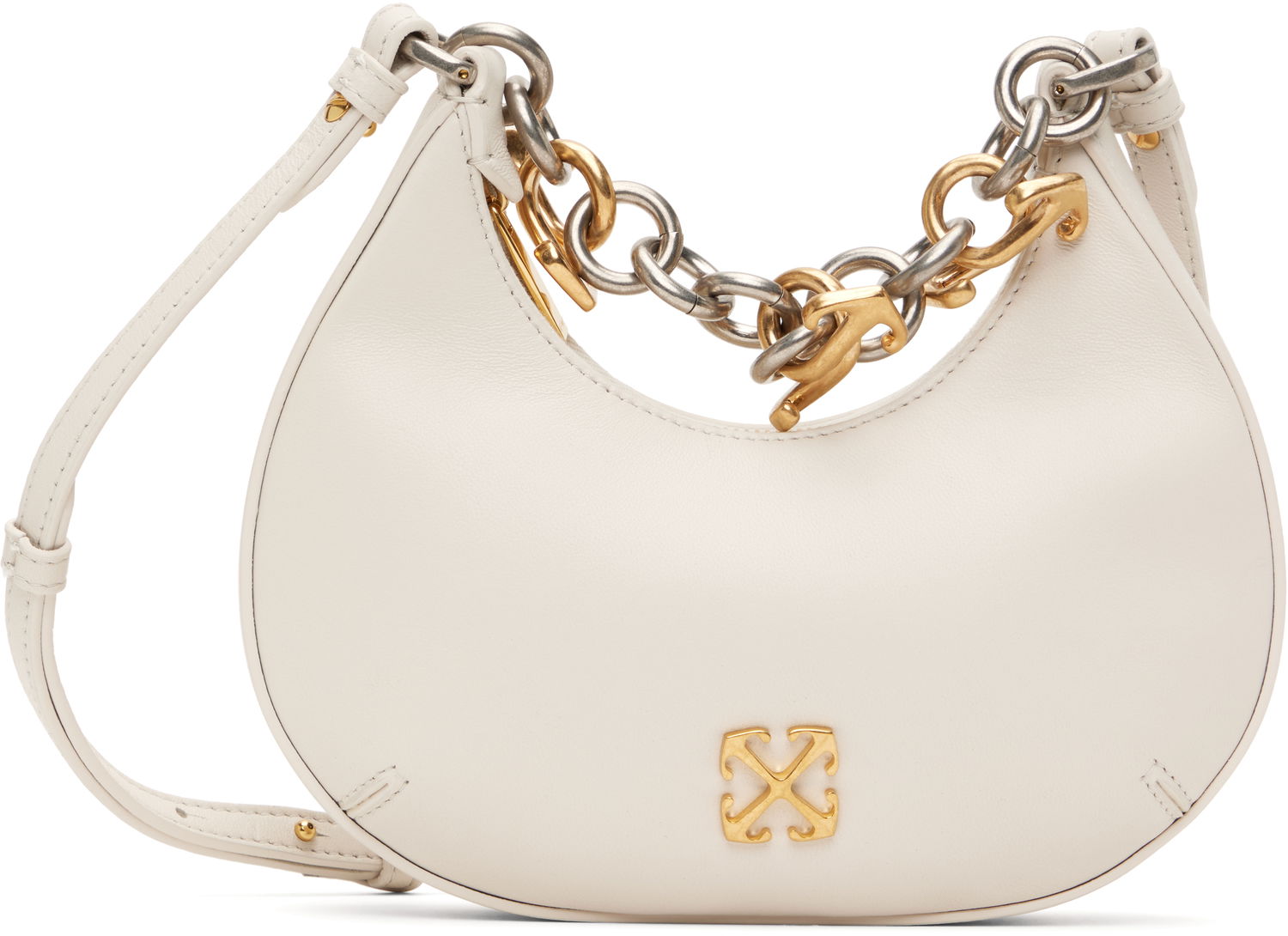 Дамска чанта Off-White Off-White Hemisphere Shoulder Bag Бяло | OWNN184C99LEA0010400, 0