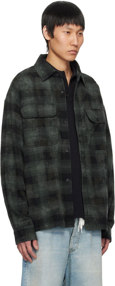 Риза Palm Angels Palm Angels Check Overshirt Зелено | PMGE043S25FAB0025603, 1