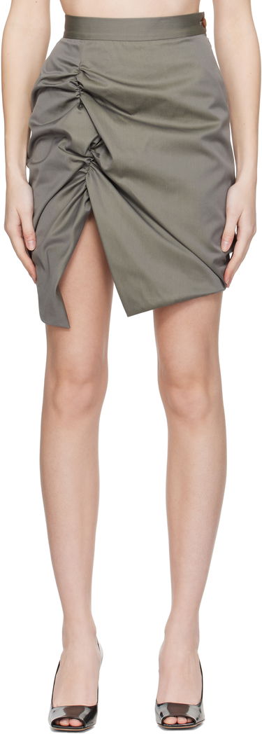 Пола Vivienne Westwood Vivienne Westwood Panther Draped Asymmetrical Miniskirt Зелено | 1K010025-W011Z-, 0