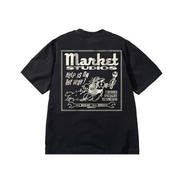 Тениска MARKET Speed And Quality Studios All Builds All Speeds T-Shirt Черно | SS0231-BLACK, 2