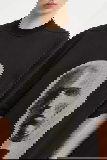 Тениска Rick Owens Rick Owens DRKSHDW Jumbo T-Shirt with Print Черно | DU02E7274.RIGEP1, 3