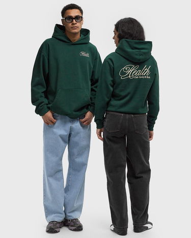 Суитчър Sporty & Rich Script Logo Graphic Hoodie Зелено | ST070511078GR10, 1