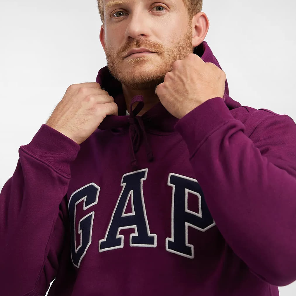 Суитчър GAP Logo Hoodie Бургунди | 796457-00, 1