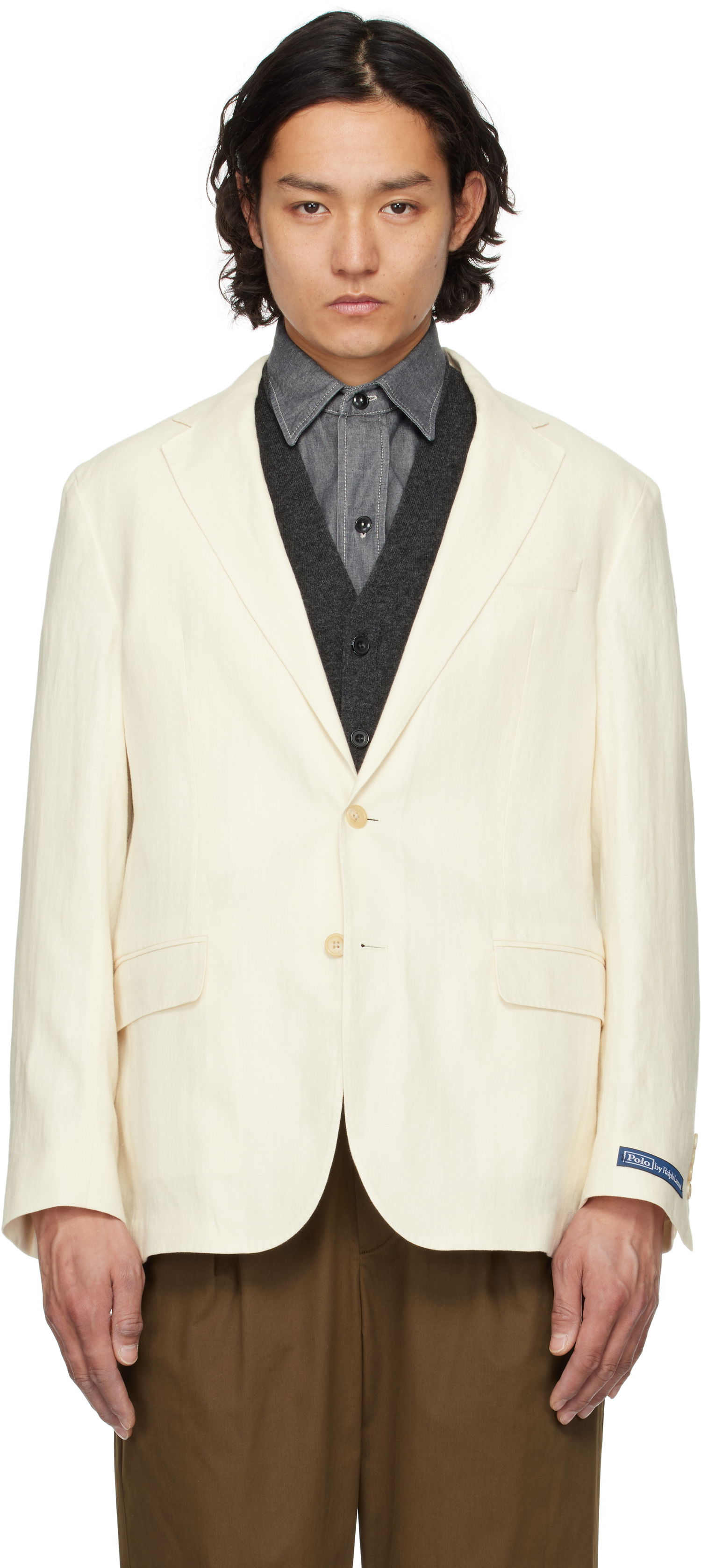 Яке Polo by Ralph Lauren Polo Ralph Lauren Soft Tailored Linen Blazer Бяло | 715793481002, 0