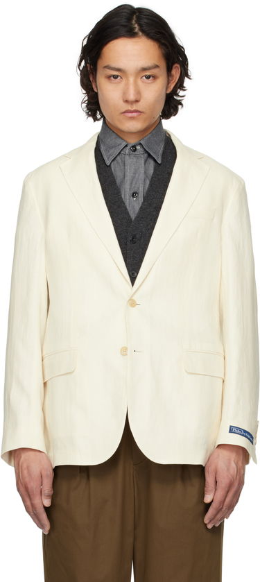 Яке Polo by Ralph Lauren Polo Ralph Lauren Soft Tailored Linen Blazer Бяло | 715793481002, 0