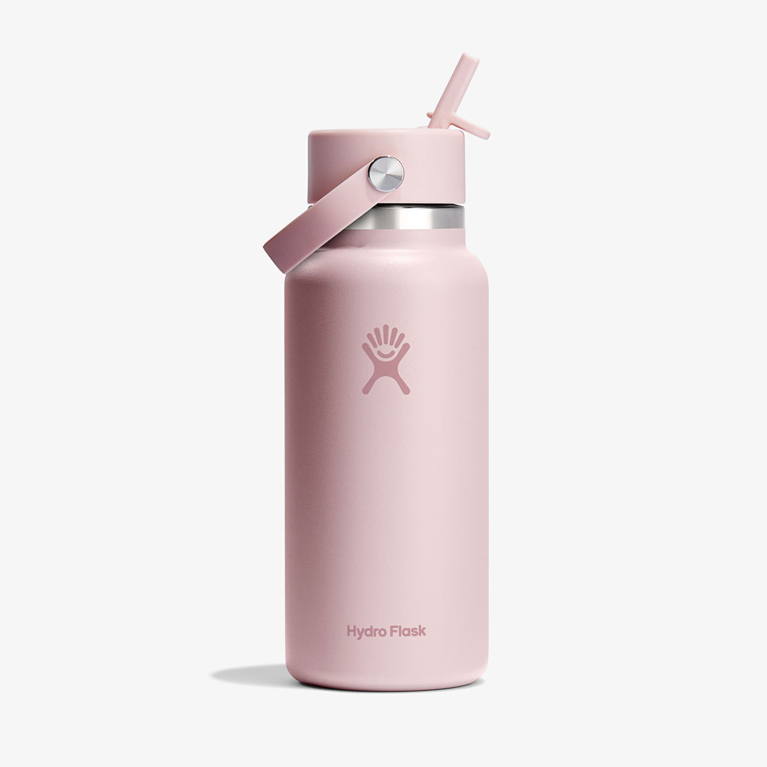 Бутилки за пиене Hydro Flask 32 oz Wide Mouth Vacuum Insulated Stainless Steel Water Bottle with Straw Lid Розово | W32CFS678, 0