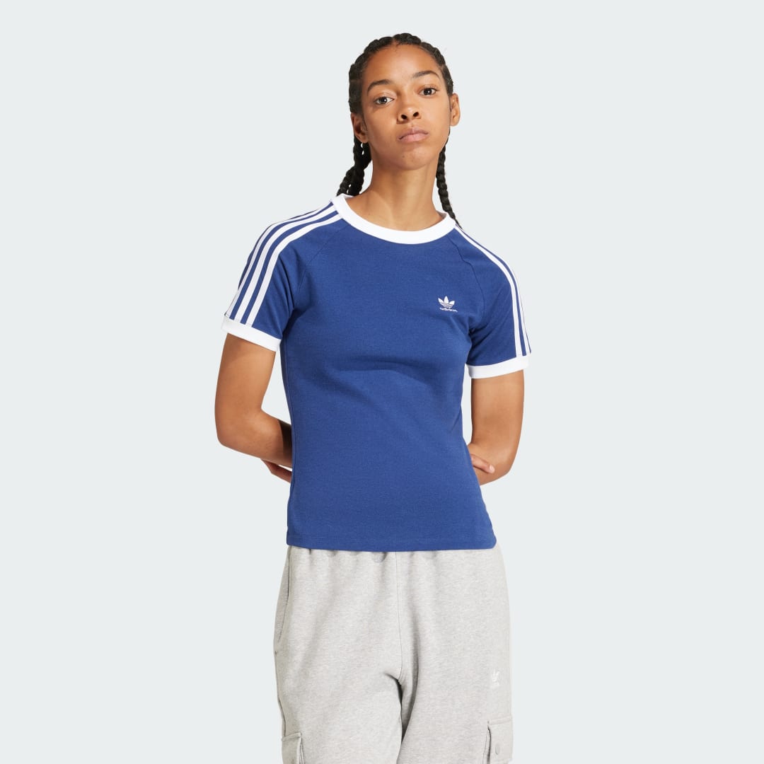 Тениска adidas Performance 3-Stripes Slim Raglan T-Shirt Синьо | IR8112, 0