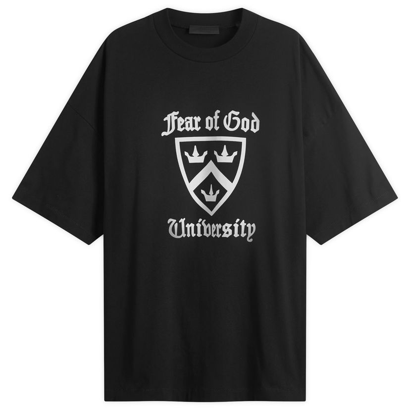 Тениска Fear of God Essentials University T-Shirt Черно | 125HO242000F