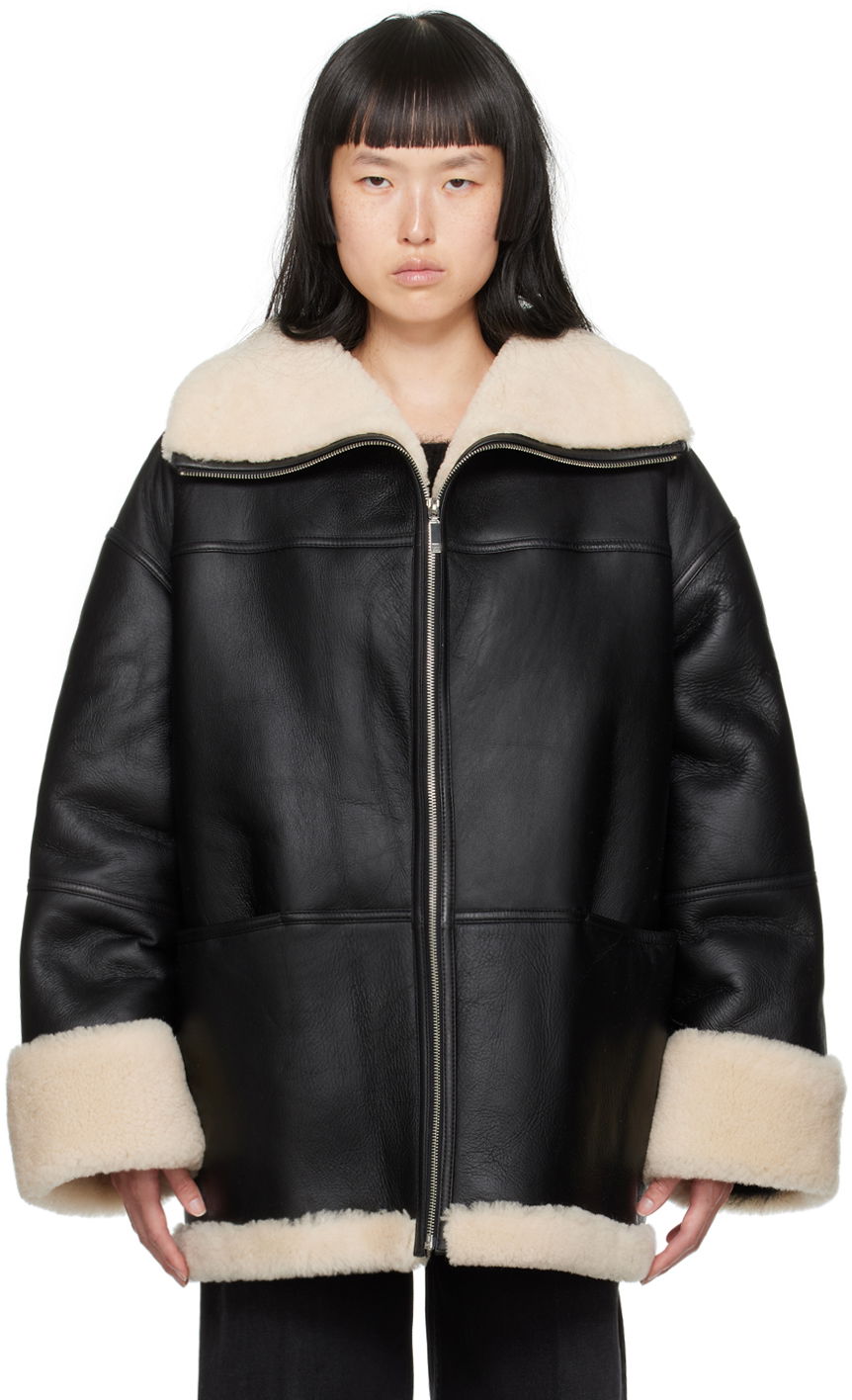 Яке TOTEME TOTEME Signature Shearling Jacket Черно | 214-122-606, 0