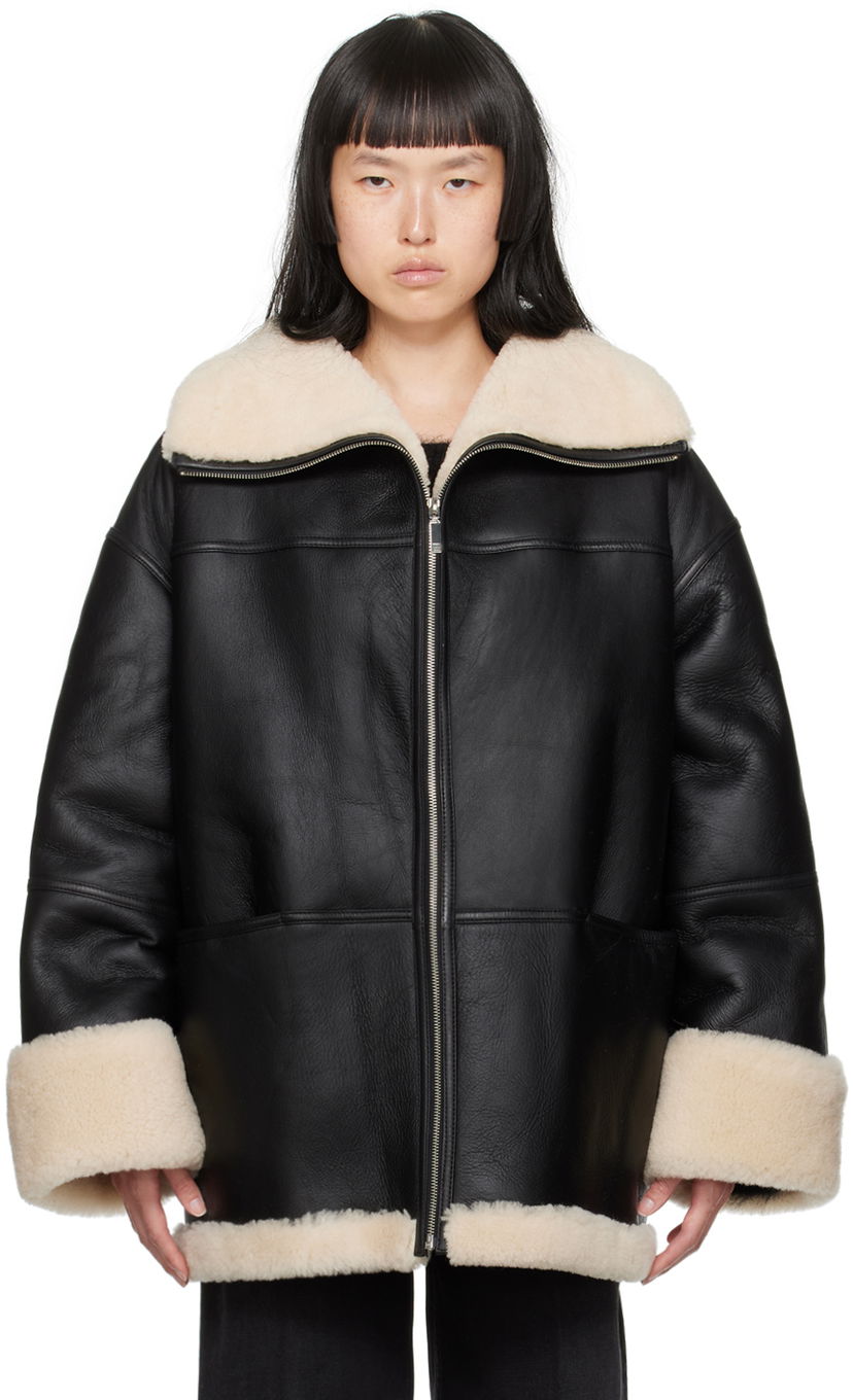 Яке TOTEME TOTEME Signature Shearling Jacket Черно | 214-122-606