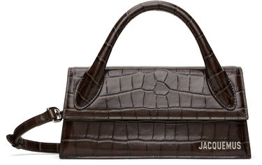 Дамска чанта Jacquemus Jacquemus 'The long Chiquito' Croc-Embossed Top Handle Bag Кафяво | 25E213BA004-4301, 0
