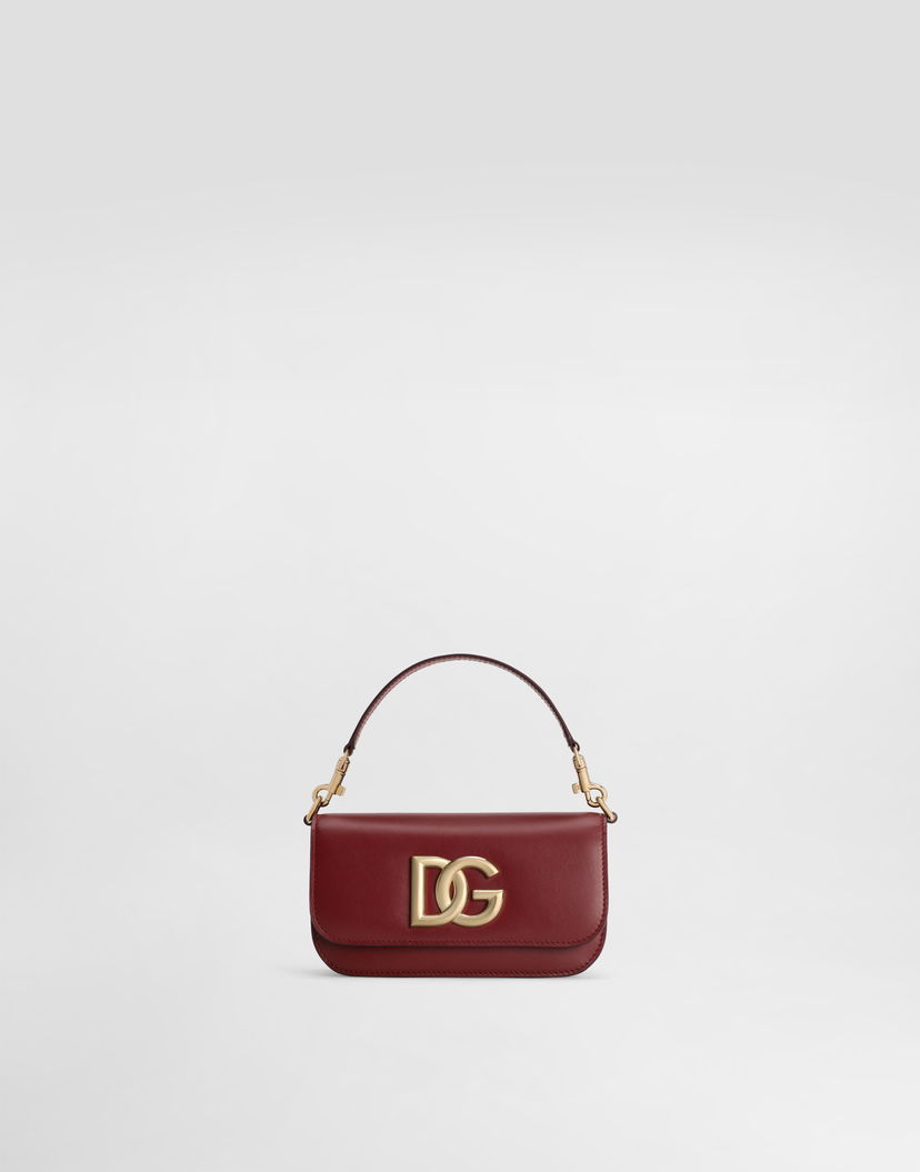 Чанта през рамо Dolce & Gabbana Dolce & Gabbana 3.5 Leather Shoulder Bag Бургунди | BB7603AW57680346