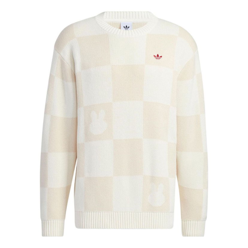 Пуловер adidas Originals Miffy Checkerboard Sweatshirt Бяло | HY7272