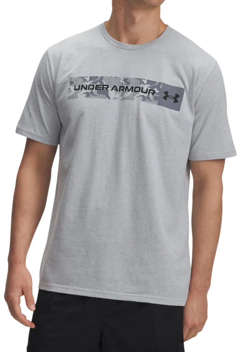 Тениска Under Armour Under Armour Camo Chest Stripe Short Sleeve T-Shirt Сиво | 1376830-011, 0