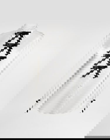 Риза Dolce & Gabbana Ribbon Bow Embellished Silk Shirt Бяло | F5S82TFU1AUW0800, 0