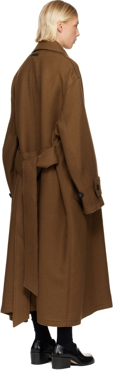 Палта AMI Wool Belted Mac Кафяво | H25UJK816.WV0078, 2