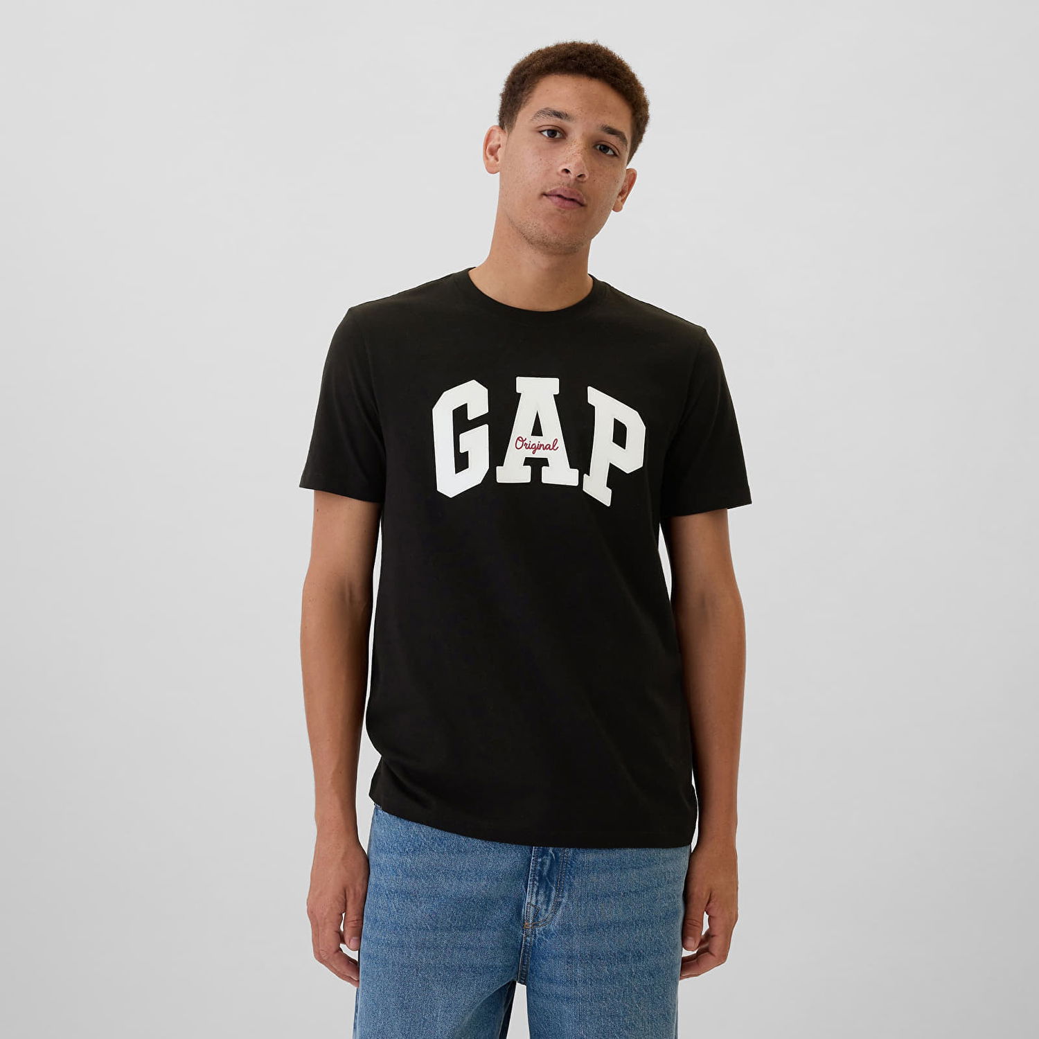 Тениска GAP T-shirt Logo Tee True Black XXL Черно | 542246-03, 0