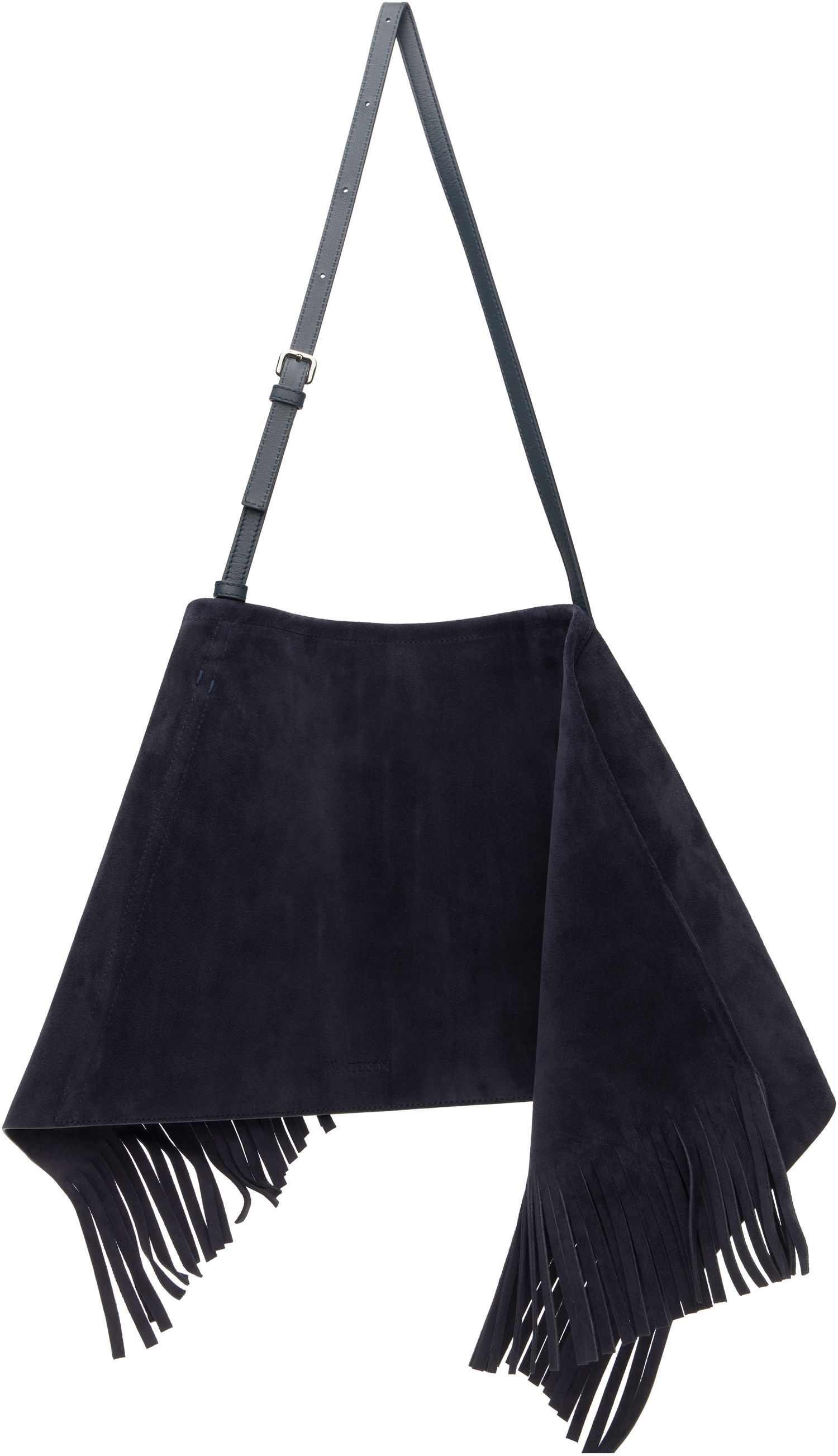 Чанта през рамо JW Anderson JW Anderson Medium Suede Fringe Scarf Bag Тъмно синьо | HB0700-LA0361, 0