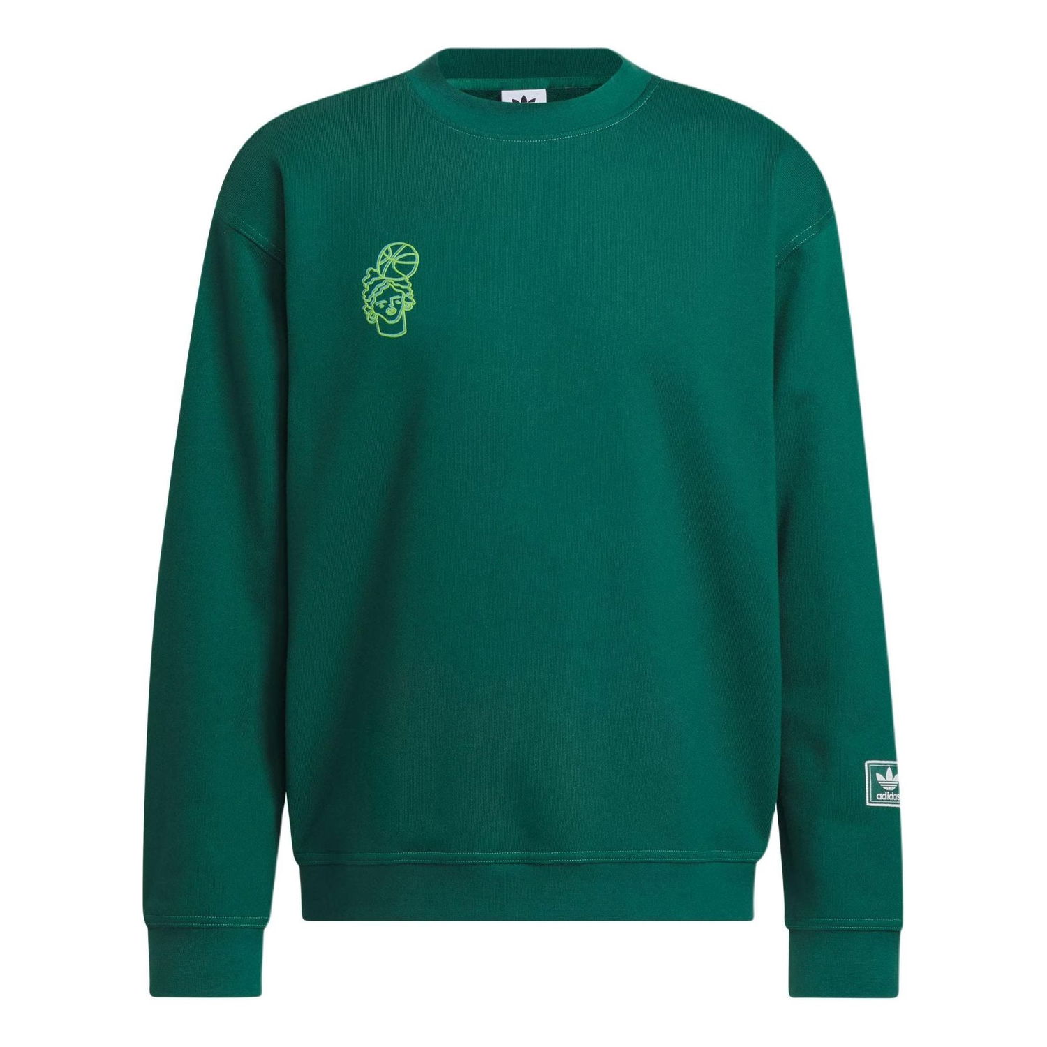 Пуловер adidas Originals Hoop York City Crewneck Sweatshirt Зелено | IT4987, 0
