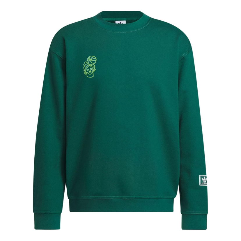 Пуловер adidas Originals Hoop York City Crewneck Sweatshirt Зелено | IT4987