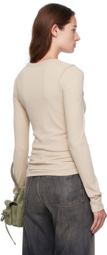 Тениска Acne Studios Acne Studios Layered Long Sleeve T-Shirt Бежово | AL0491-, 2