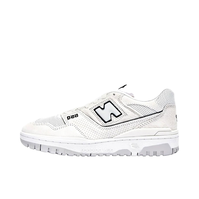 550 White Perforated Leather