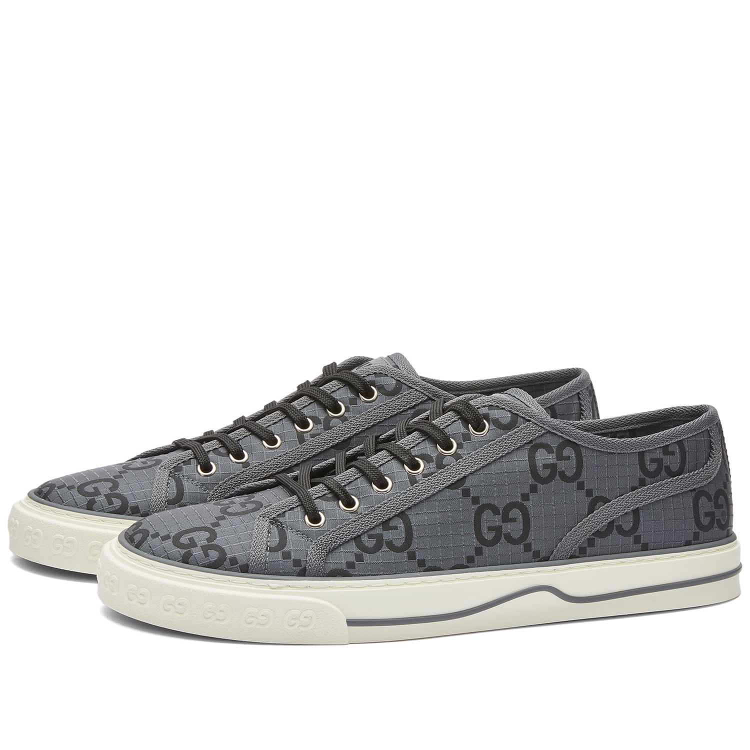 Облекло Gucci Men's Ripstop Tennis Sneaker Black/Grey Черно | 771461-FACTD-1144, 0