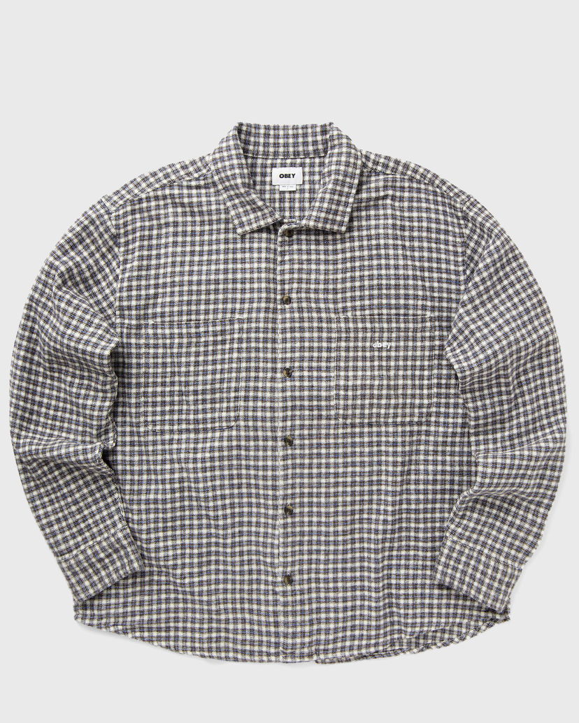 Риза OBEY Woven Longsleeve Shirt Черно | 181200390-UBL