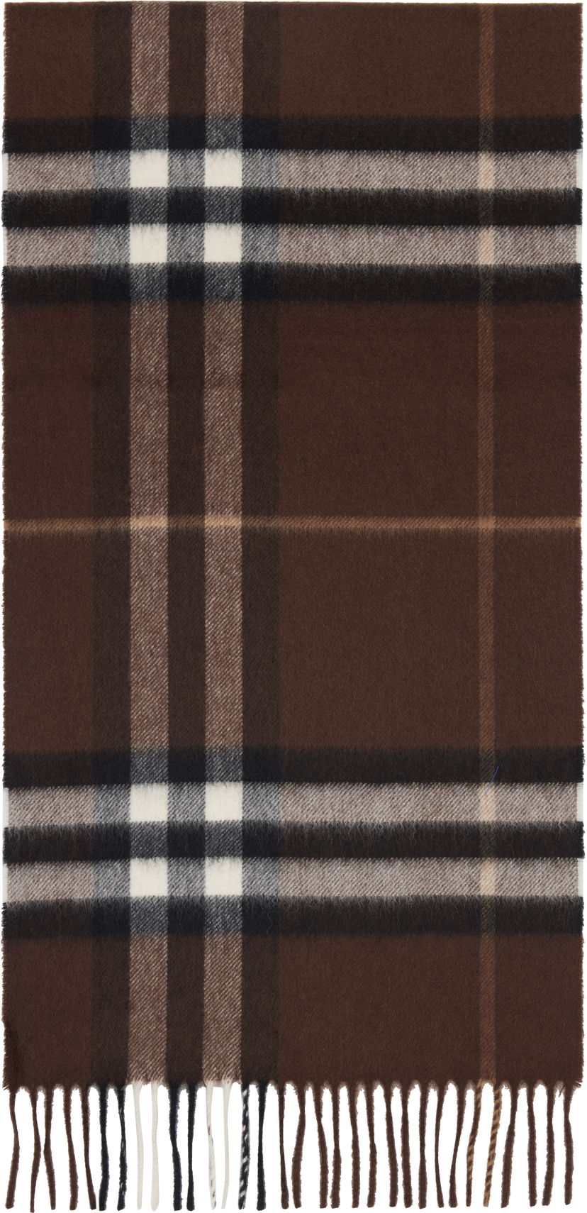 Шал Burberry Burberry Check Cashmere Scarf Кафяво | 8112638