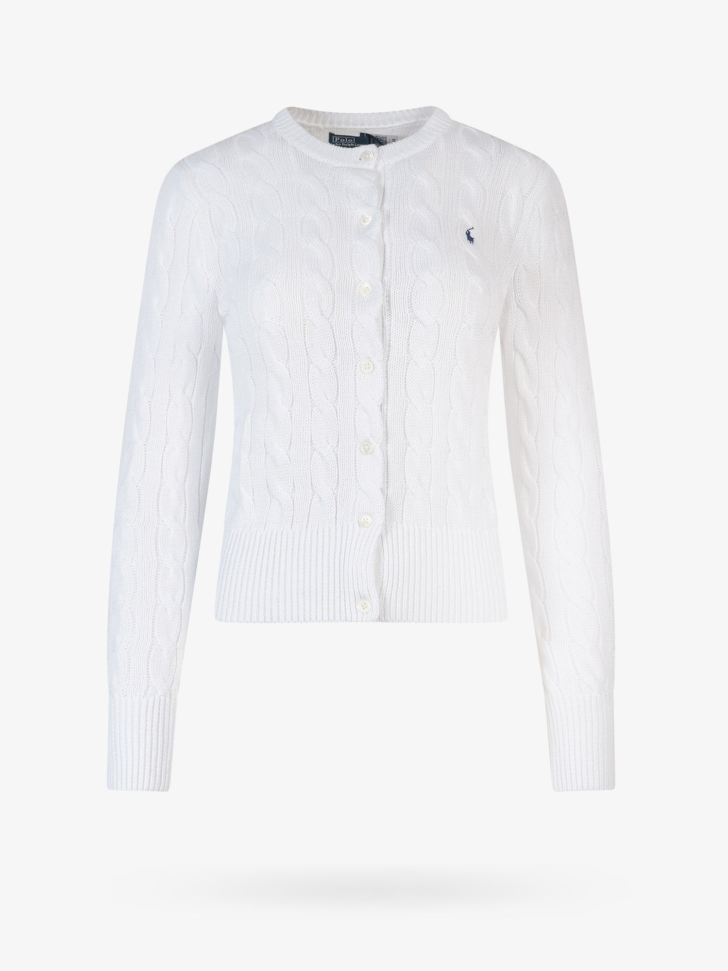 Пуловер Polo by Ralph Lauren White Cable Knit Cardigan Бяло | 211891643001, 0