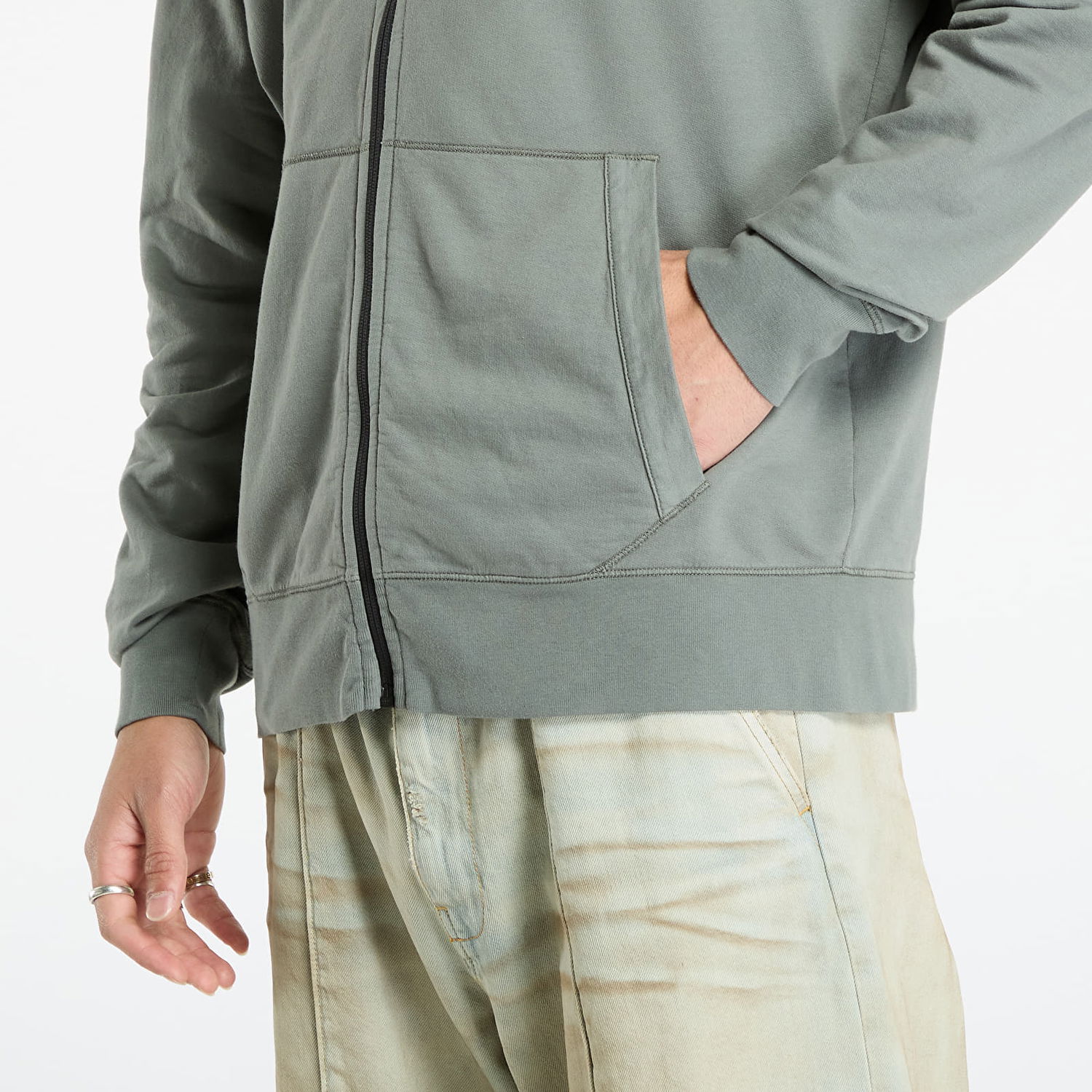 Суитчър C.P. Company C.P. Company Light Fleece Hooded Full Zip Sweatshirt Сиво | 19CMSS712A002246G-921, 1