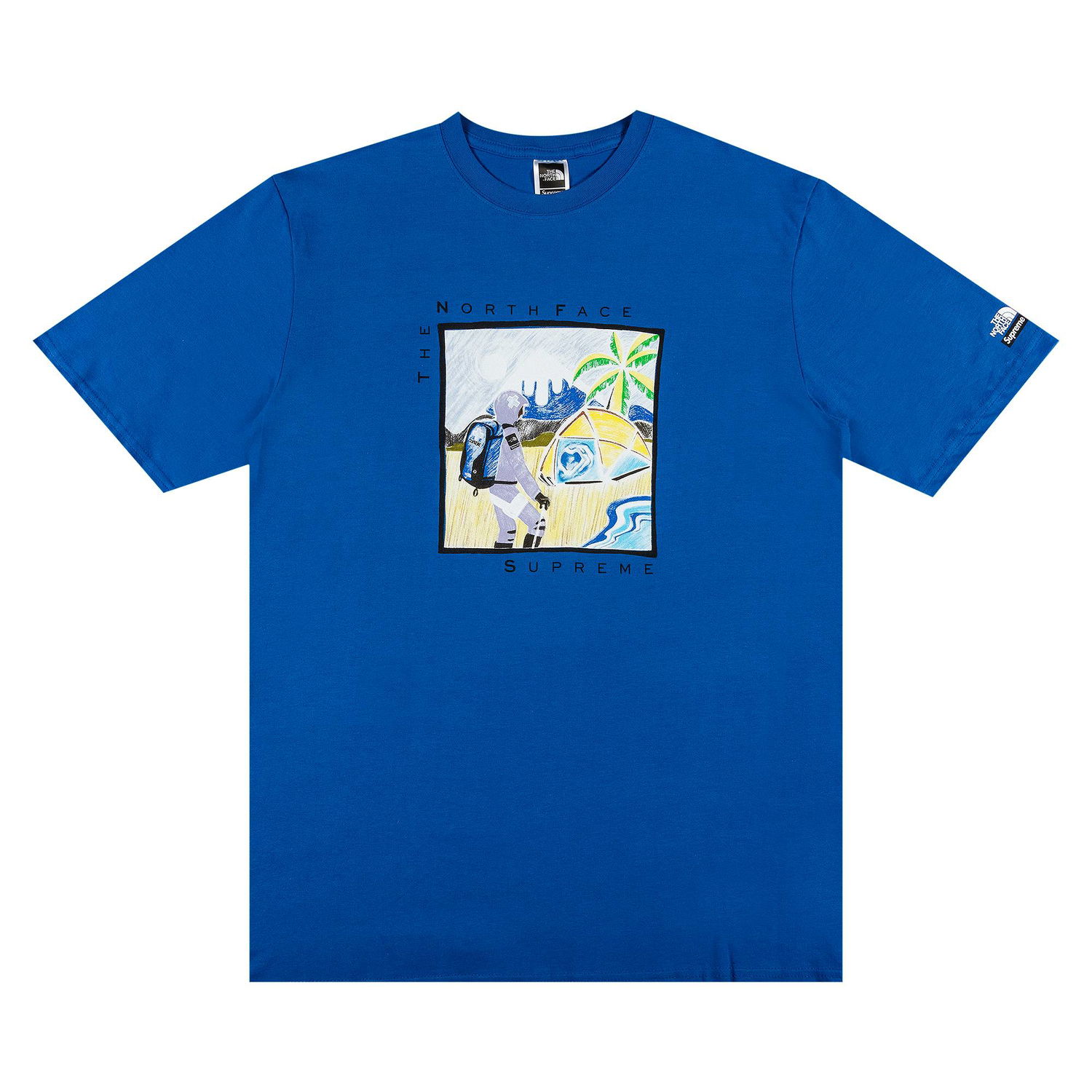 Тениска Supreme The North Face x Sketch Short-Sleeve Top Синьо | SS22KN7 BLUE, 1